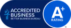 BBB Accredited Business, A+ rating