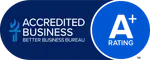 BBB Accredited Business, A+ rating