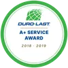 Duro-Last A+ Service Award 2018 and 2019